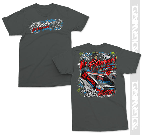 Mr February Tee Charcoal